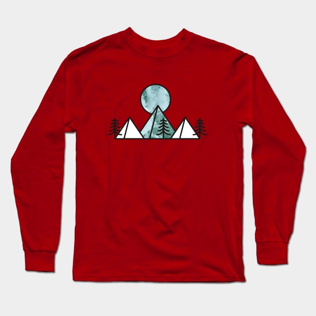 Camping Long Sleeve T-Shirt by vickynix